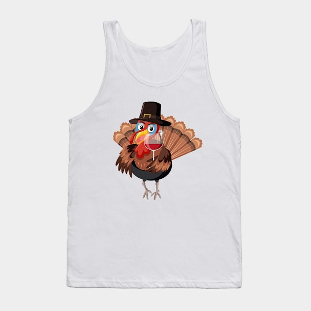 Turkey Wine Tank Top by Mako Design 